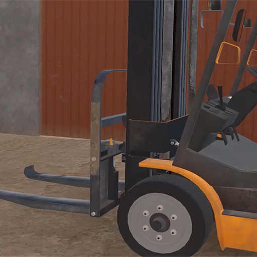 Vr simulated forklift